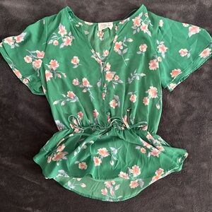 Sienna Sky Green Floral Blouse